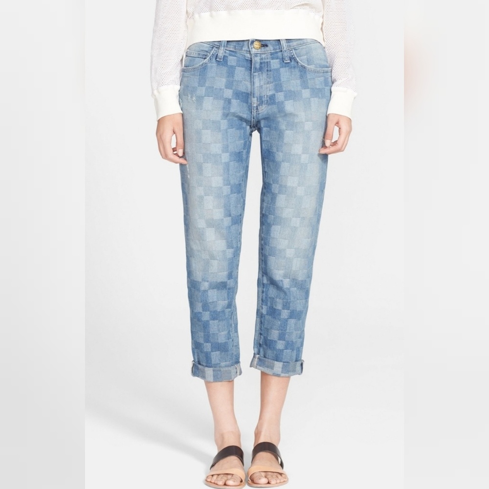 Current Elliott Fling Patchwork Relaxed Fit Jean (25) NWT
